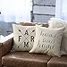 Meekio Farmhouse Pillow Covers with Home Sweet Home Quotes 18“ x 18” for Farmhouse Decor Housewarming Gifts for New Home