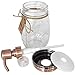 Premium Home Quality Copper Mason Jar Soap Dispenser - Stainless Steel Pump for Liquid Dish, Hand Soap or Lotions - includes Iconic, Vintage Ball 16 oz Glass Mason Jar for Kitchen or Bathroom