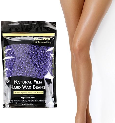 Hair Removal Wax Bean Stripless Natural Hot Film Hard Wax for Women and Men (Lavender Flavor)