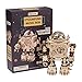ROKR 3D Assembly Puzzle DIY Wooden Music Box,Building Craft Kits,Wooden Robot Toy Figure for Kids,Brain Teaser Educational Gifts for Girls Boys Adults When Christmas Birthday Valentine's Day