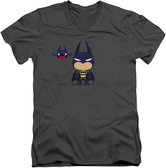 Amazon Trevco メンズ バットマン かわいいバットマンvネックtシャツサイズxxl Xx Lサイズ 木炭 Tシャツ カットソー 通販