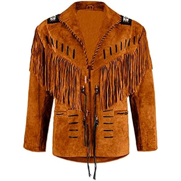 100% Real Suede Western Style Leather Jacket for Sale Native