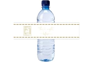 Geloar The Night Before Rehearsal Dinner Water Bottle Labels, The Night Before Party Supplies Water Bottle Labels Stickers Wrappers Waterproof for Rehearsal Dinner Wedding Decorations (Gold)