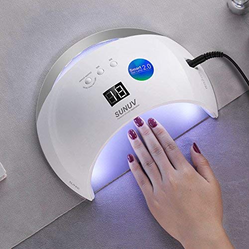 SUNUV SUN6 36W UV Nail Lamp Led Nail Dryer for Gels Nail Polish with Sensor (White)