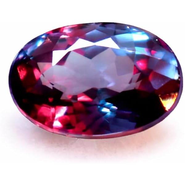 Pierre précieuse certifiée en forme de coussin alexandrite à changement de co