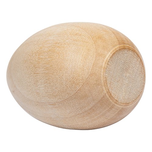Unpainted Wooden Eggs - For Easter, Crafts and more - 2-1/2" x 1-3/4" - Bag of 6 - by Craftparts Direct - Thumbnail 2