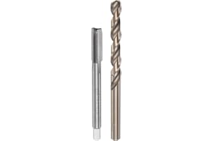 uxcell Tap & Bit Sets, M7 x 0.5 H2 Straight Flute Machine Thread Milling Tap, 6.5mm M35 Cobalt High Speed Steel (HSS-CO) Twist Drill Bit