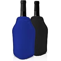 Juego de 2 Fundas Enfriadoras de Vino - Rojo y azul - Perfecto para