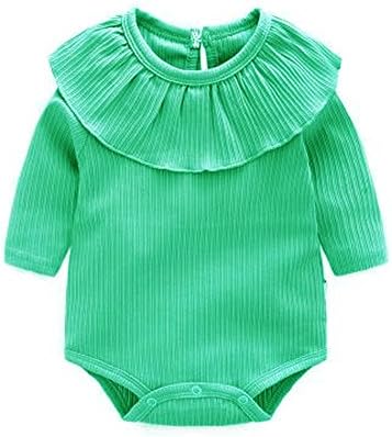Baby Ruffles Sleeve Bodysuit Romper MITIY Infant Baby Girls Cotton Playsuit Clothes Outfits Newborn-24Months