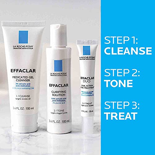 La RochePosay Effaclar Dermatological 3 Step Acne Treatment System