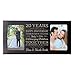 Personalized twenty year anniversary gift her him couple Custom Engraved wedding celebration for Husband wife girlfriend boyfriend photo frame holds two 4x6 photos by LifeSong Milestones (Black)