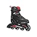 Rollerblade Zetrablade Skate - 4x80mm/84A Wheels - SG 5 Performance Bearings - Black/Red - US Men's 9 (27.0)