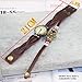 Domire Quartz Stylish Weave WRAP Around Leather Bracelet Lady Woman Wrist Watch