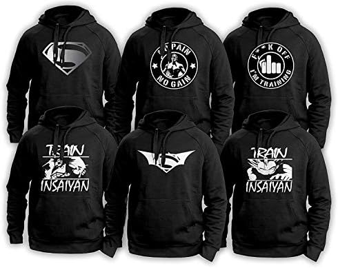 Crazy Beast Clothing Mens Gym Workout Hoodie Hoody Sweatshirt - Training Hoodie Top - Sports - Gym Bodybuilding Casual