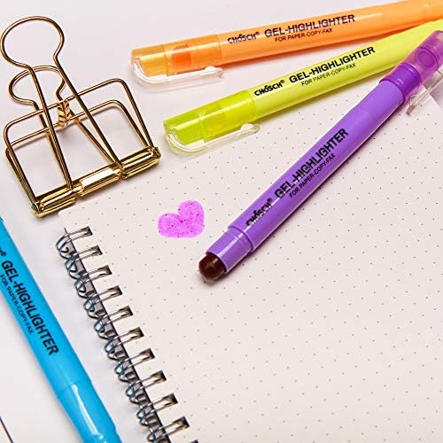 Bible Gel Highlighter Set: Non-Bleed Shades of Blue - 6 Pack