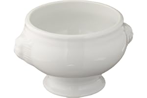 Bia Cordon Bleu Inc Bia Cordon Bleu Inc 900178 14 Oz White Lion's Head Porcelain Soup Bowl, White