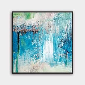 Framed Canvas Wall Art Abstract Color Painting Canvas Prints Home Artwork Decoration for Living Room,Bedroom - 16x16 inches