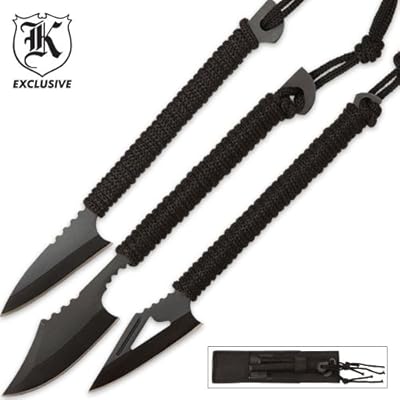 Amazon Com Budk Survival Knife 3 Pack With Sheath Survival