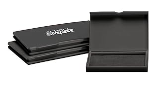 School Smart Pre-Inked Stamp Pad, Size 1, Black - 084906