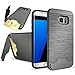 Galaxy S7 Edge Case, Teelevo [Card Slot Holder] Dual Layer Advanced Shock Absorption Protective with Card Holder and Kickstand Wallet Case Heavy Duty Bumper for Samsung Galaxy S7 Edge - Gray