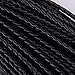 Linsoir Beads Strong Black Round Folded Bolo PU Braided Leather Cord for DIY Jewelry Making Dia 6mm 5meters/lot