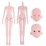 Fityle 2Pcs Flexible 14 Joints Female Nude Body and