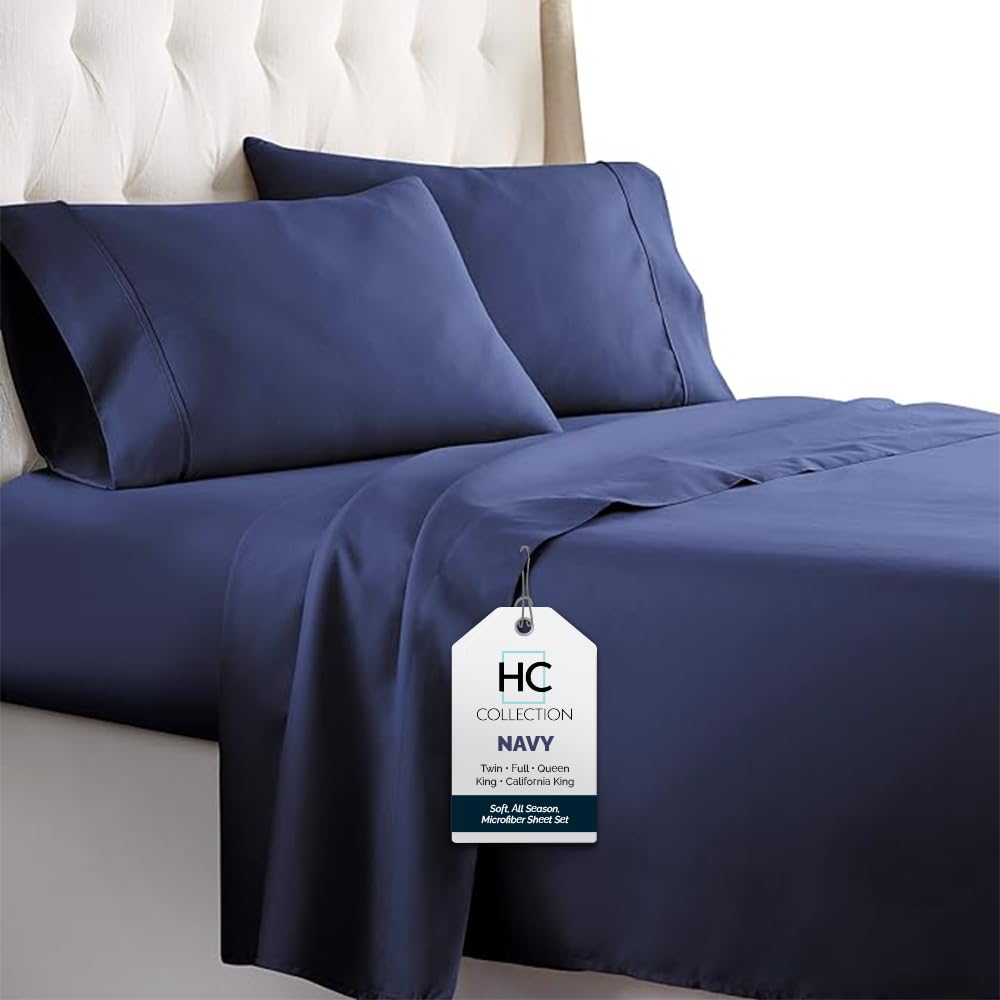 HC COLLECTION Bed Sheets Cal King, Hotel Luxury