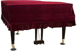 J&C Grand Piano Covers 220G Thicker Pleuche Cloth Golden Velvet 5ft 5.5ft 5’8ft 6ft 6.8ft 7.5ft 8 ft Dust-proof Anti-static U