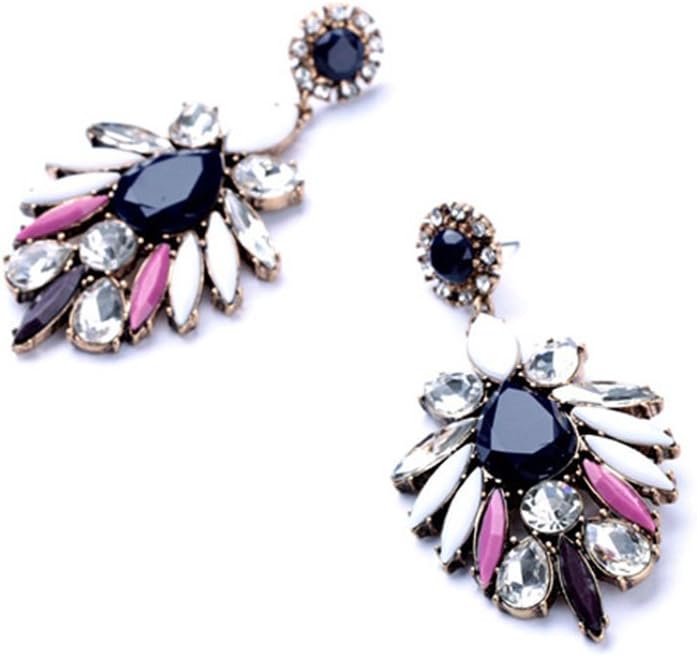 Nice Bucyeye Fun Look Diamond Colourful Flower Shape Earrings