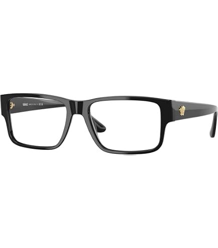 Amazon.com: Versace VE 3329B GB1 Black Plastic Square  display picture 3