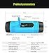 ZEALOT S1 Portable Waterproof Wireless Bluetooth Speakers with Toolless Bracket and Carabiner, Bike Accessory with Mobile Power Bank, Emergency Torchlight, TF Card Music Player (Blue)