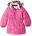 Pink Platinum Girls' Puffer Jacket with Stripe Lining and Accessories