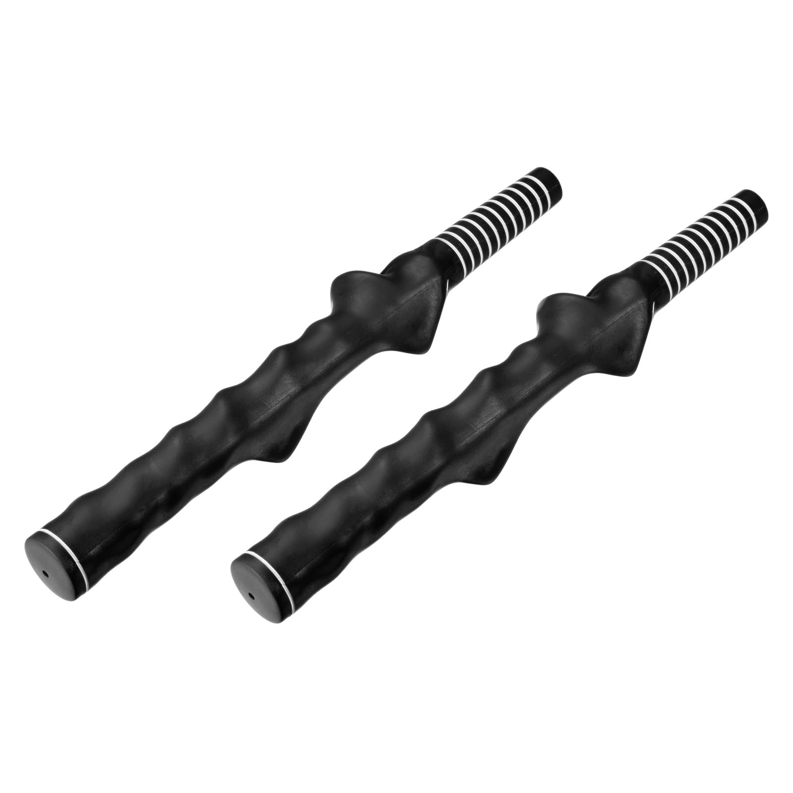 M METERXITY 2 Pack Golf Club Training Grip - Right-Hand Auxiliary Correction Aid Golf Swing Accessories, Light & Durable, Apply to Golf Beginner (Black)