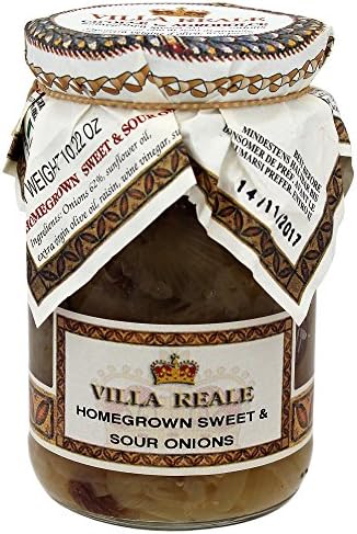 Villa Reale Italian Homegrown Sweet and Sour Onions, 10.22 Ounce