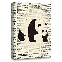 Canvas Wall Art Animal On The Newspaper Canvas Prints Home Artwork Decoration for Living Room,Bedroom - 12x18 inches