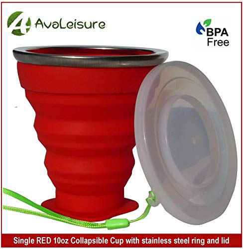 Collapsible Xl-Sized Silicone Cup By Avaleisure - The Avalon-Express Multi-Purpose Mug Is A Must Have Accessory For People On The Move. Ideal For Travelling, Camping, Hiking & Commuting To Work. (784672304566)