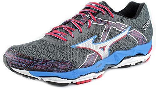 Mizuno Mens Wave Enigma 4 Running Shoe, Grey/White/Blue, US 10