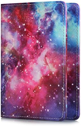 Passport Cover Holder Travel Wallet for Men & Women - Leather Passport Case- Securely Holds Passport, Business Cards, Credit Cards, Boarding Passes (Universe)