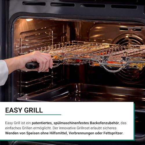 Bauknecht BBA285PU1ZK Einbau-Backofen, 60 cm, 71 l Garraum, Heißluftbackofen mit 12 Funktionen, PowerHeißluft, FlexiClean Pyrolyse & Hydrolyse, Multi-Level-Kochen, Schwarzglas 3