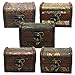 Baost 1Pc Vintage Metal Lock Wooden Storage Box Jewelry Treasure Organizer Chest Case Gift Box (Random) primary