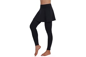 ANIVIVO Skirted Legging for Women, Yoga Legging with Skirts &Women Tennis Leggings Clothes Pockets