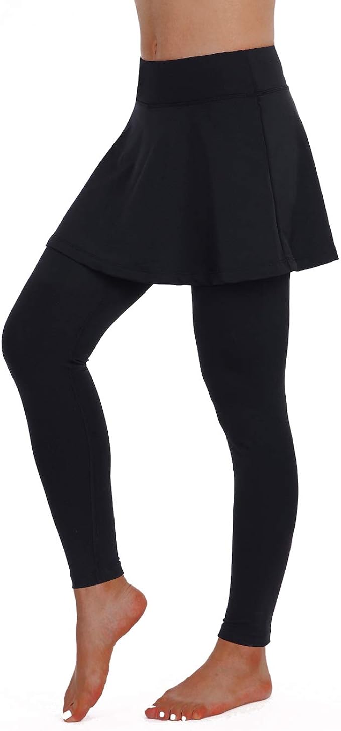 ANIVIVO Skirted Legging for Women,Women Skirted Capri Leggings Tennis