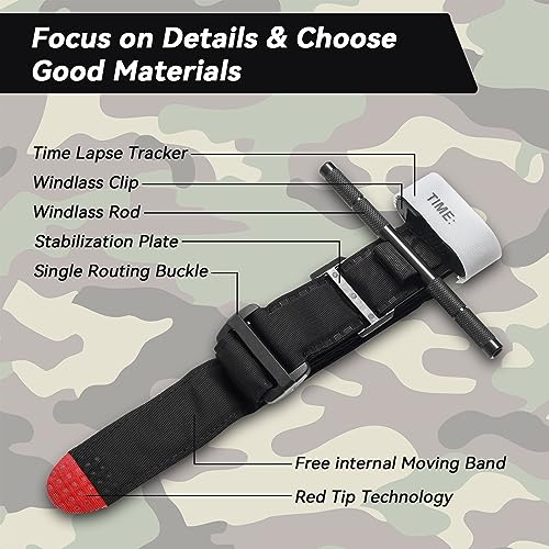 Tourniquet, CAT Tourniquet Kit [Upgraded Metal 37.4" Windlass Rod], Tactical Arterial