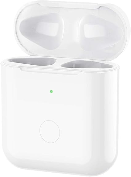 Amazon.com: Airpods Wireless Charging Case with Bluetooth Pairing Sync Button Compatible for Airpods 1\u00262, Airpod Qi Wireless Charger Case Replacement, NO EARPODS (Black)