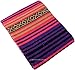 El Paso Designs Peyote Hippie Blanket - Classic Mexican Style Falsa Stripe Pattern in Vivid Colors. Throw, Bed, Tapestry, or Yoga Blanket. Hand Woven Acrylic, 57