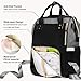 Landuo Diaper Bag Multi-Function Waterproof Travel Backpack Nappy Bags for Baby Care, Large Capacity, Stylish and Durable (Grey-Black)