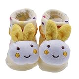 YueLian Baby Newborn Indoor Slipper Socks Rabbit Booties Yellow 2.7''