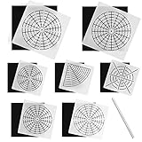 Mandala Dotting Stencils for Rocks Painting, 22 Pcs Mandala Rocks Painting Stencils Kit, Include Templates Stencils, Black Cardboard and White Pencil for DIY Madala Painting Art Projects by INFELING