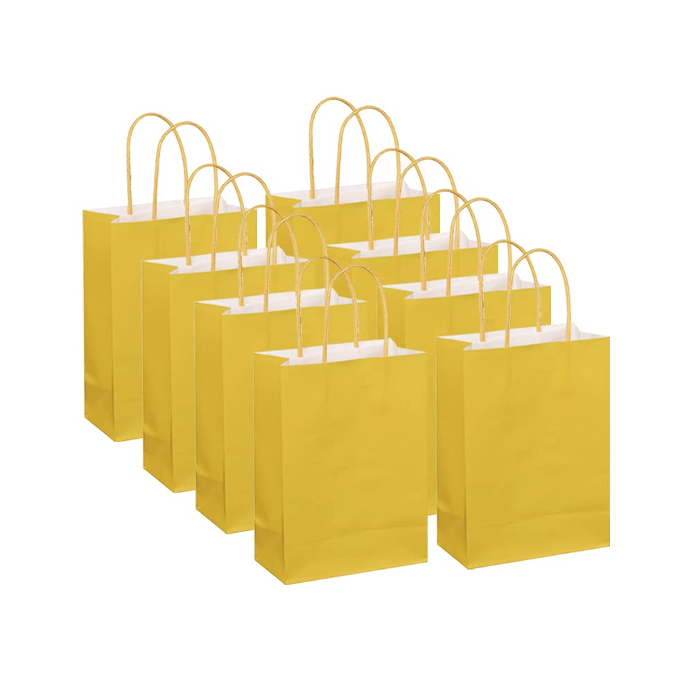 SZJIAHTM 24 Pack Kraft Paper Shopping Gift Bags with Handles, Simple Paper Gift Bag, Shopping Bags, Merchandise Bags, Gift Wrap Bags, Candy Box with Handle Wedding Birthday Gift Package
