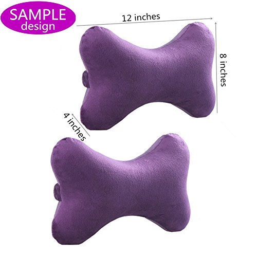 I Famuray Dog Bone Shape Car Neck Pillow Cushion Flamingo Lakes